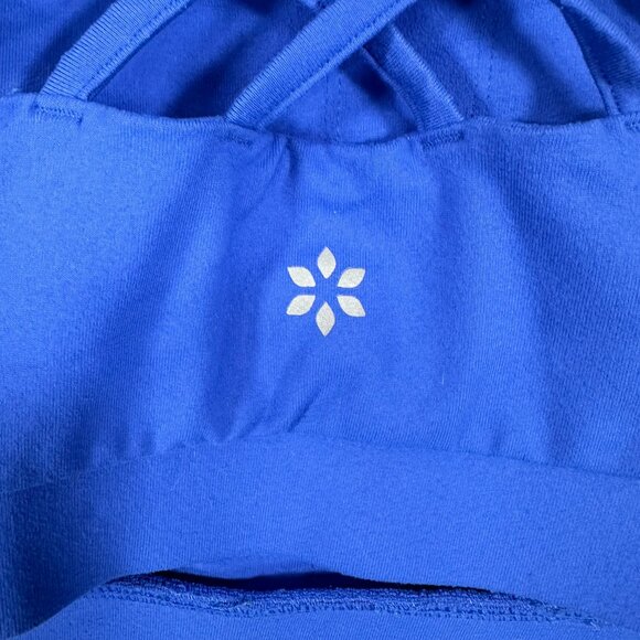 Nine West Active Blue Strappy Cross Back Padded Sports Bra XL - Picture 4 of 8